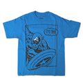Boys Blue Marvel Comics Captain America It's Time Graphic Tee T-Shirt
