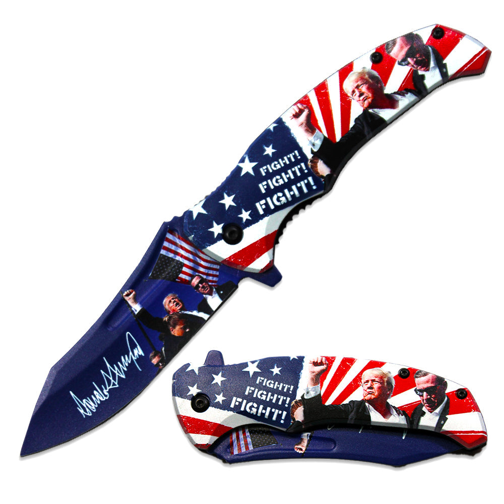 JK 6418-T10 4.5" Double Sided Print Assist-Open Folding Knife with Pocket Clip - Bladevip