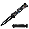 KN 1998-E 4.5 inch Outdoor Camping Tool Multifunctional Fruit Knife - Eagle Glow In The Dark Handle