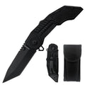 KN 1725-SL 4.5 inch Black Metal Heavy Duty Outdoor Camping Tool Multifunctional Fruit Folding Knife with