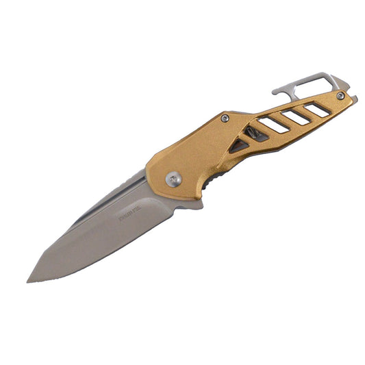 KN 1733-CM 4.5" Gold Bottle Opener Assist-Open Folding Knife