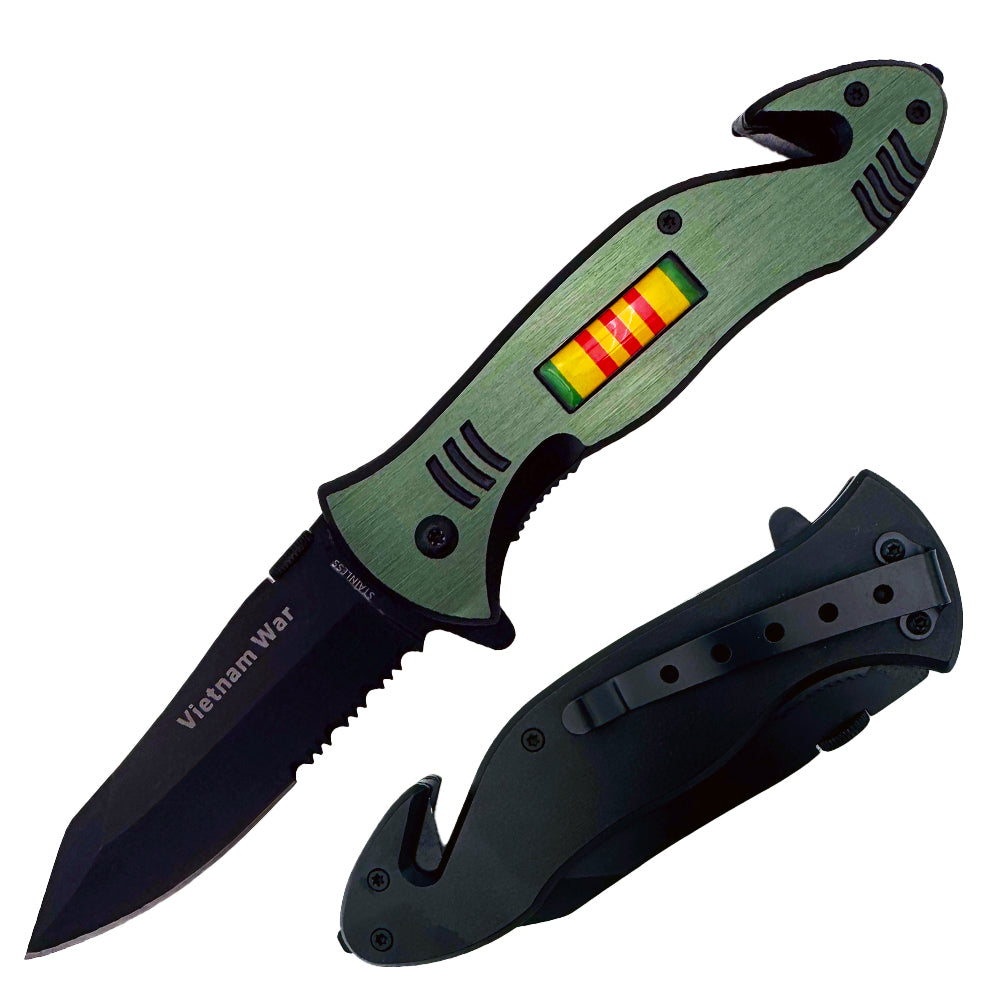KN 1780 4.5 inch Vietnam Memorial Rescue Outdoor Camping Tool Multifunctional Fruit Folding Knife