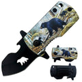 KN 1952-B 2.25 inch Money Clip Bear Handle Outdoor Camping Tool Multifunctional Fruit Folding Knife