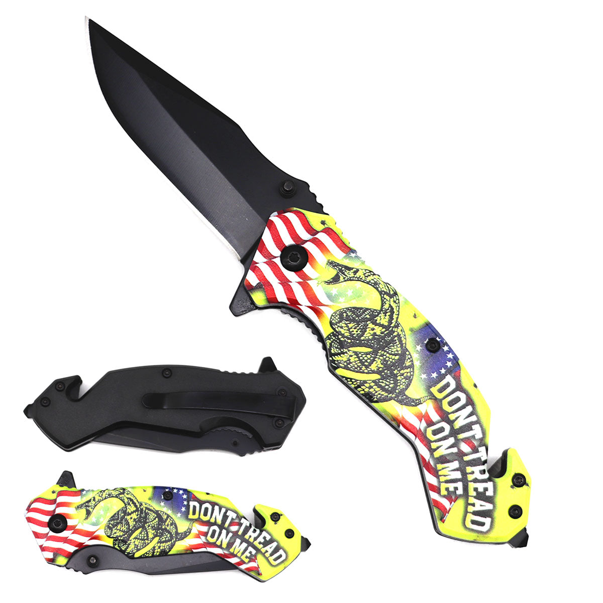 KS 1630-DT6 4.5" Dont Tread On Me Assist-Open Tatical Pocket Knife - Bladevip