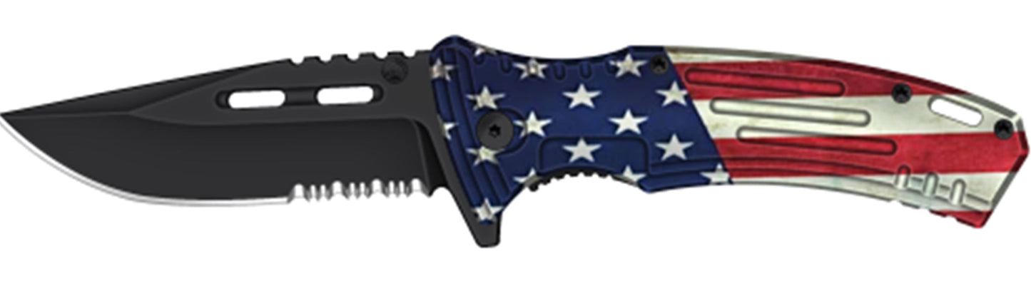 4.5" USA Flag Assist-Open tactical Folding Knife