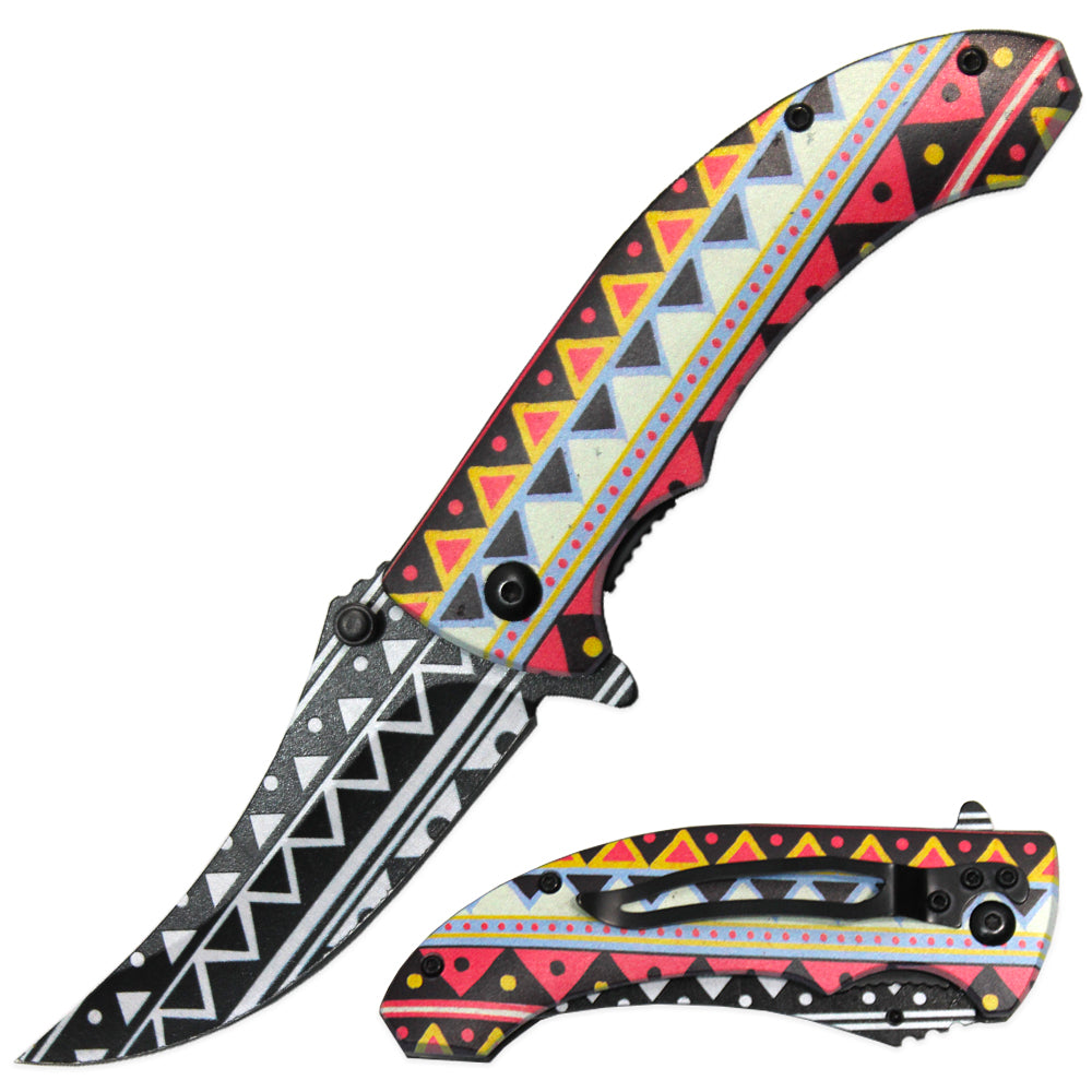 LB 3831-E 4.5" Eye-Catcher Assist Open Pocket Knife with Belt Clip - Bladevip