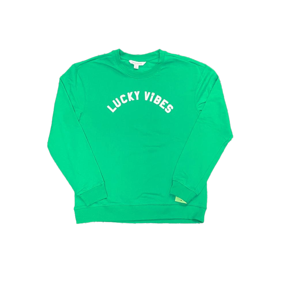 Women's Green Lucky Vibes Sweater Pullover - Bladevip