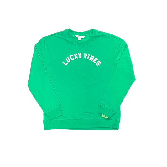 Women's Green Lucky Vibes Sweater Pullover - Bladevip