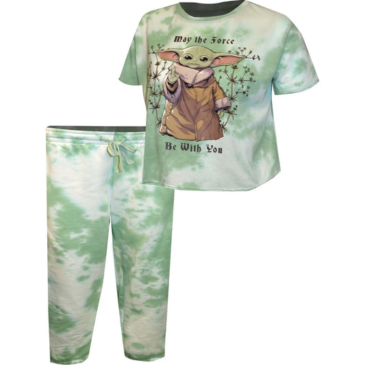 Women's Star Wars Mandalorian The Child Grogu Plus Size Pajama Set