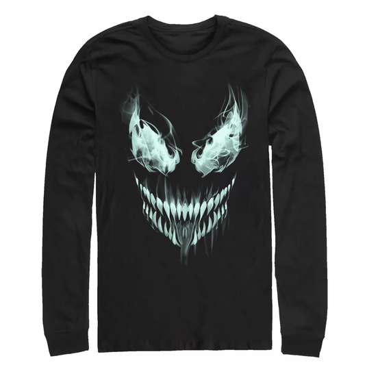 Men's Marvel Venom Smoke Graphic Long Sleeve Tee T-Shirt