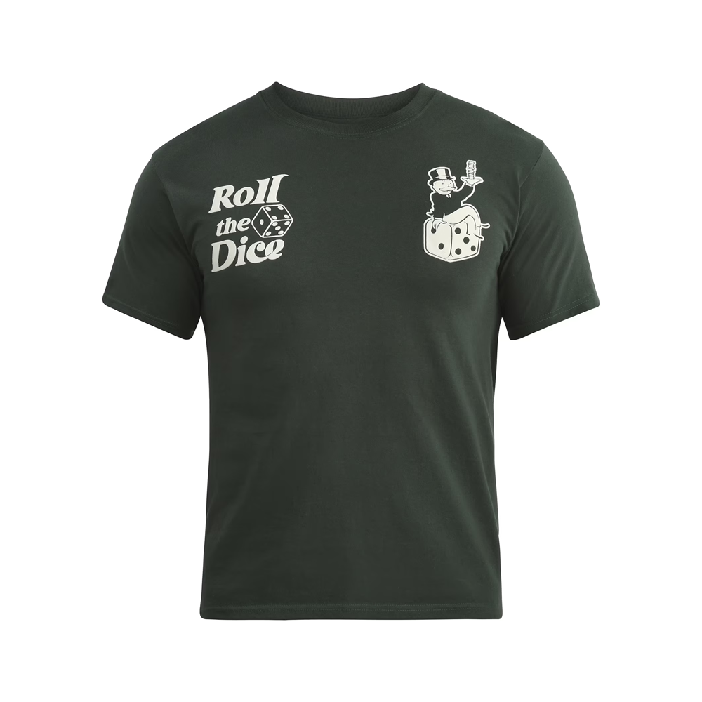 Men's Green Monopoly Roll The Dice Graphic Tee T-Shirt - view 3