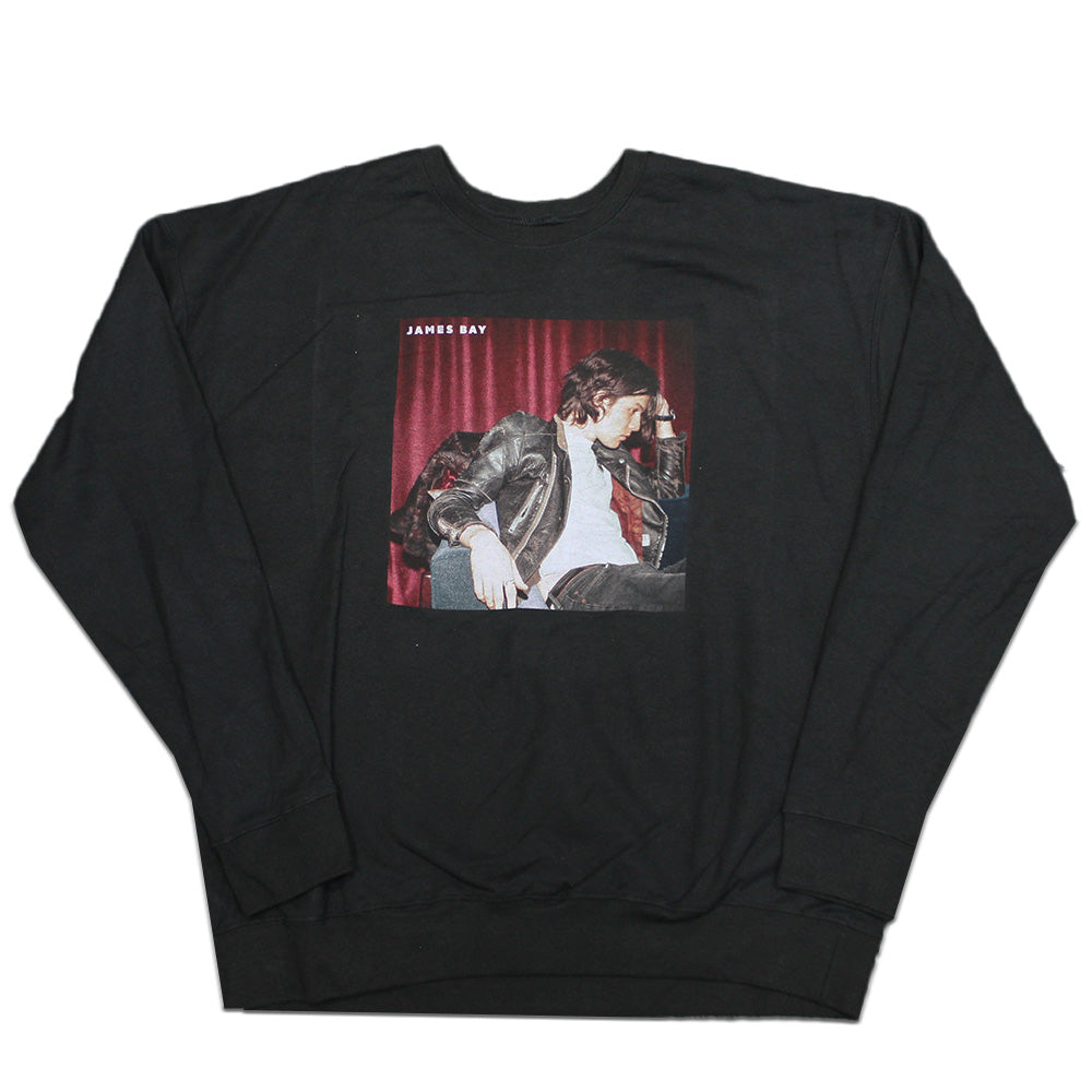 Men's Black James May Album Pullover Sweater - Bladevip