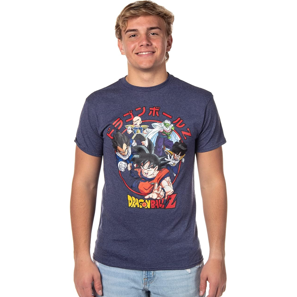 Men's Dragon Ball Z Super Goku Vegeta Krillin Character Group T-Shirt