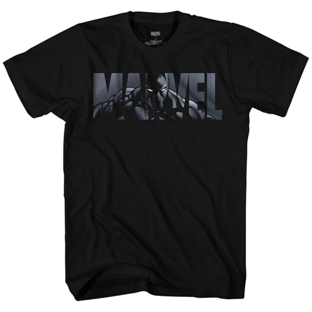 Men's Marvel Logo Black Panther T-Shirt Tee