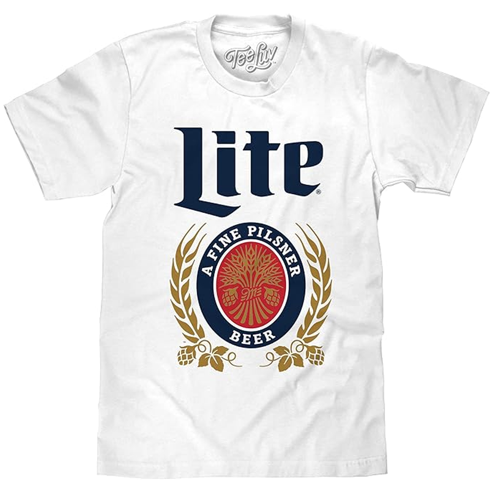 Men's Miller Lite Classic Logo Beer T-Shirt Tee