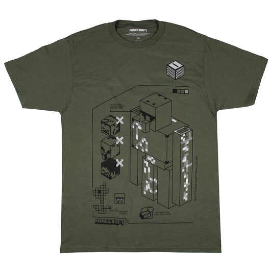 Men's Minecraft Men's Iron Golem Strong Arms Graphic Tee T-Shirt