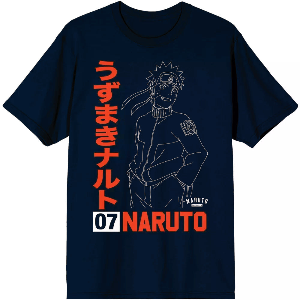 Men's Naruto Shippuden Uzumaki Line Art T-shirt Mixed Colors - view 2