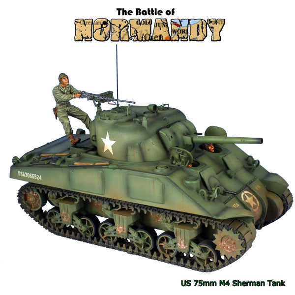 NOR047 US M4 75mm Sherman Tank 2nd Armored Division First Legion The Battle of Normandy - Bladevip