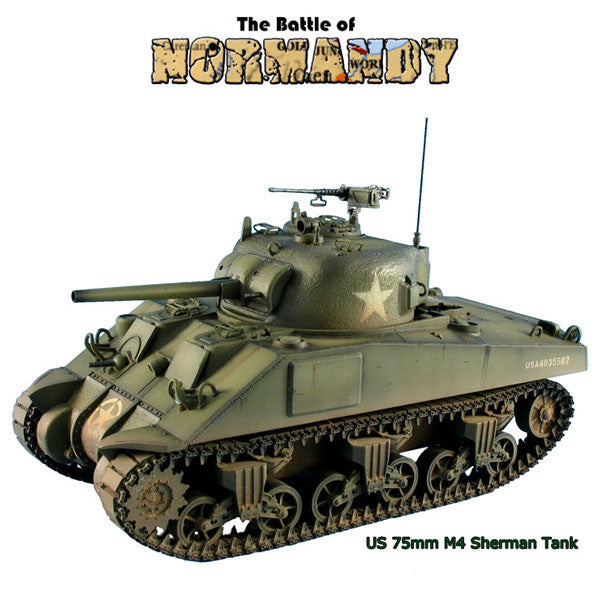 NOR047 US M4 75mm Sherman Tank 2nd Armored Division First Legion The Battle of Normandy - Bladevip