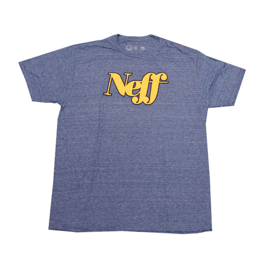 Camiseta con gráfico de texto NEFF Heather azul para hombre