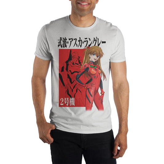 Bioworld Neon Genesis Evangelion Unit 02  Asuka Langley Sohryu Graphic Short Sleeve T-Shirt