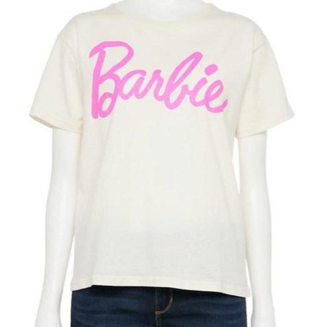 Women Junior's Script Barbie Logo Graphic T-Shirt Tee