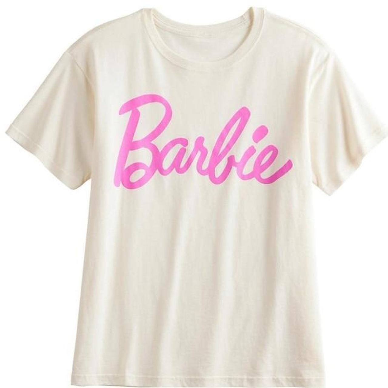 Women Junior's Script Barbie Logo Graphic T-Shirt Tee