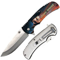 PK 1536-JW 4.5 inch Metal Handle Western Outdoor Camping Folding Pocket Tool - Multifunctional Fishing