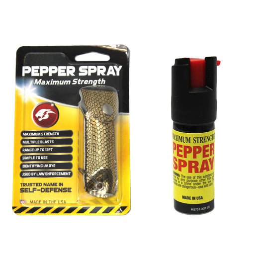 PSCH31-GSN 0.5 Pepper Spray with Gold Case - Bladevip