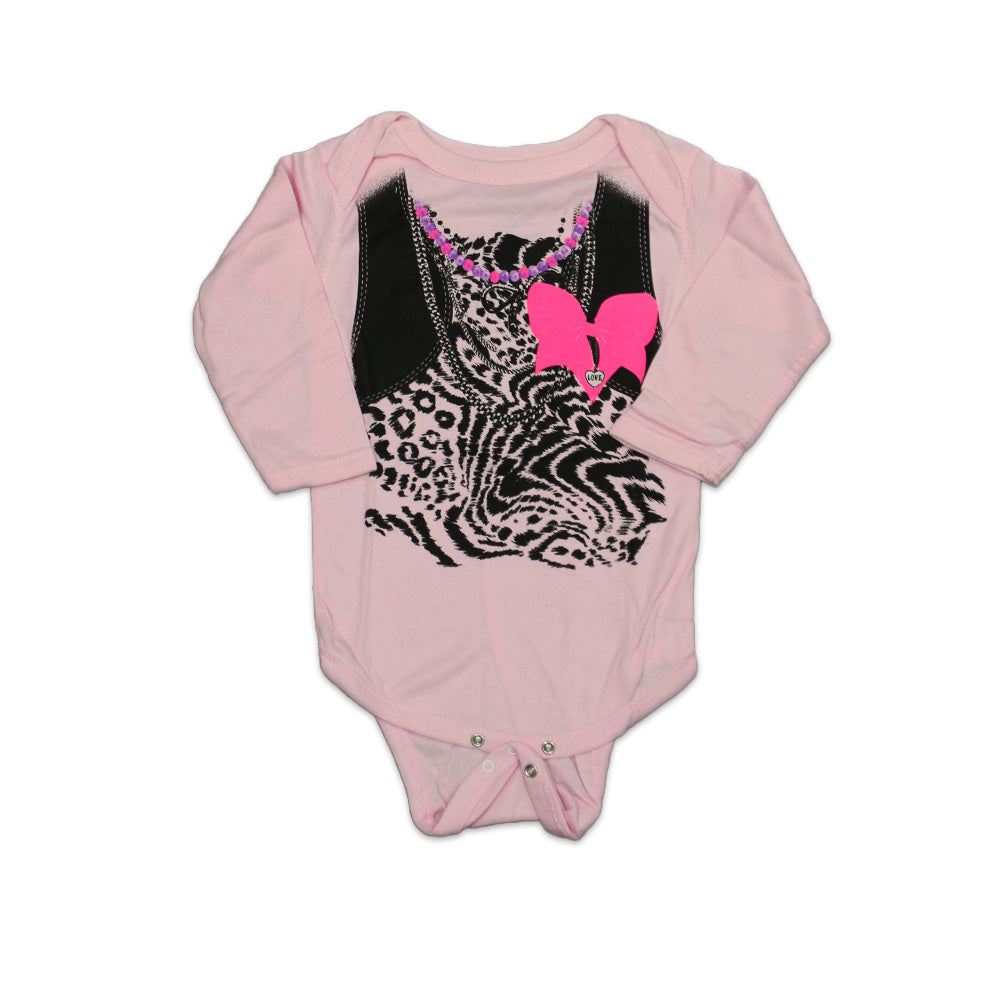 Punk One Piece Baby Bodysuit Romper with Leopard & Black Vest - Bladevip