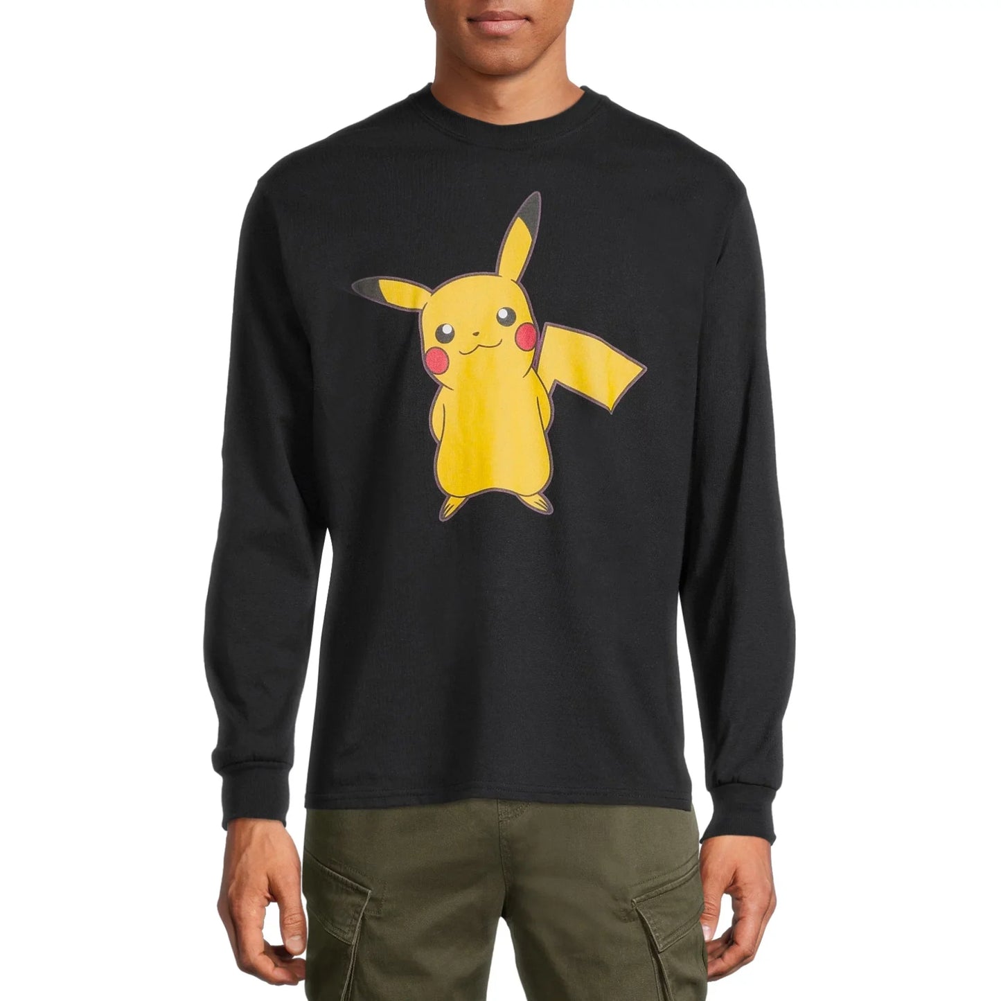 Men's Pokemon Pikachu Graphic T-Shirt with Long Sleeves - Bladevip