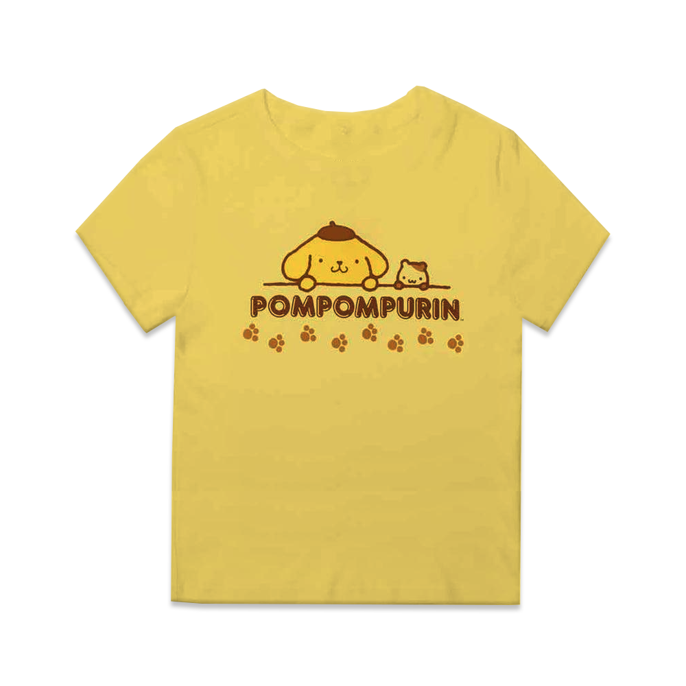 Yellow Sanrio Pompompurin & Muffin Character Tee T-Shirt - Bladevip