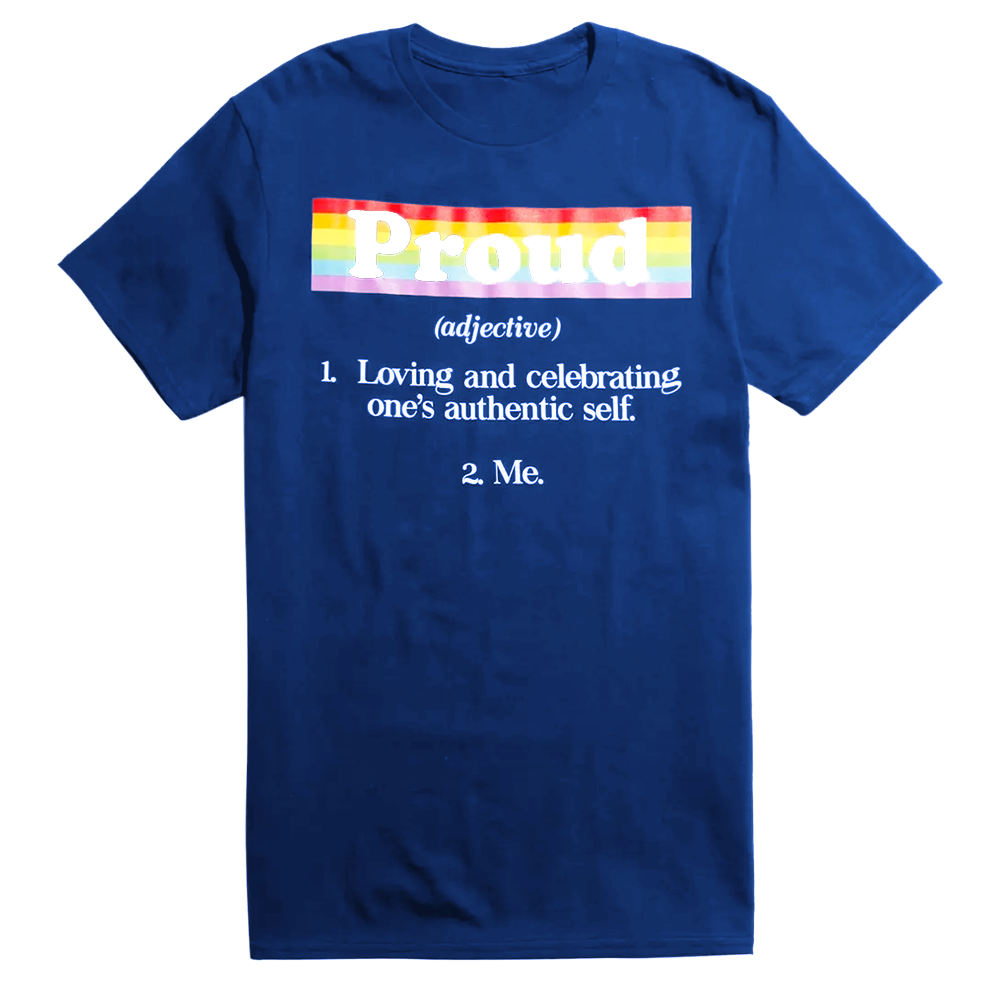 Adult Proud Definition Rainbow Graphic T-Shirt Tee - view 2