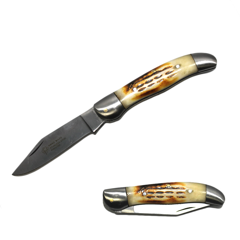 RA 1025 4" Zig Bone Handle Folding Knife