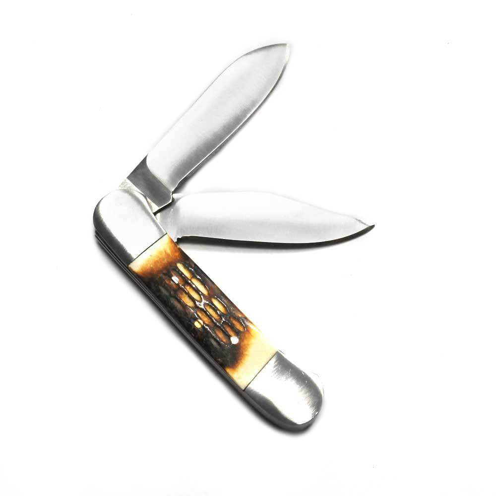 RA 1027 4" Two Blade Bone Handle Folding Knife