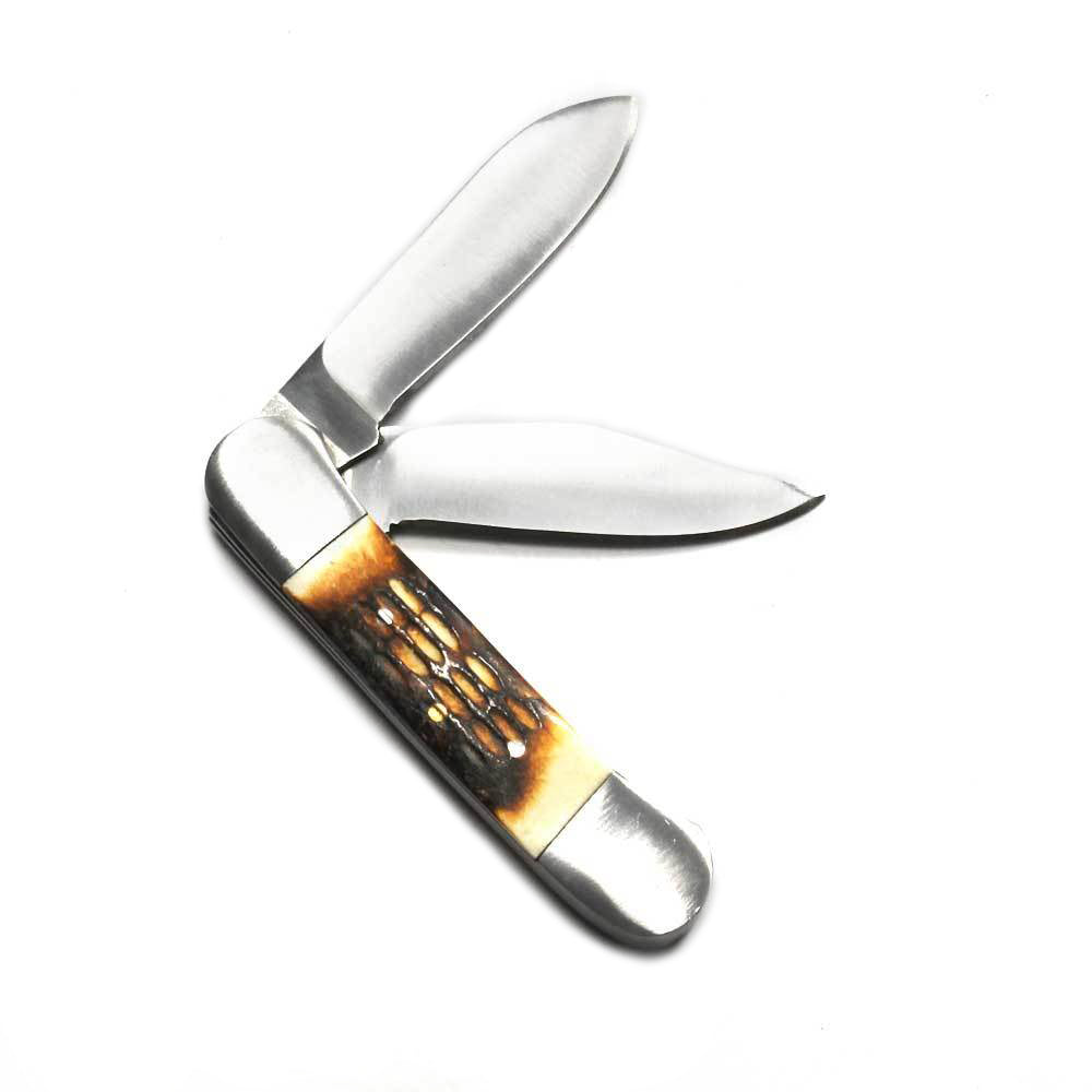 RA 1027 4" Two Blade Bone Handle Folding Knife - Bladevip