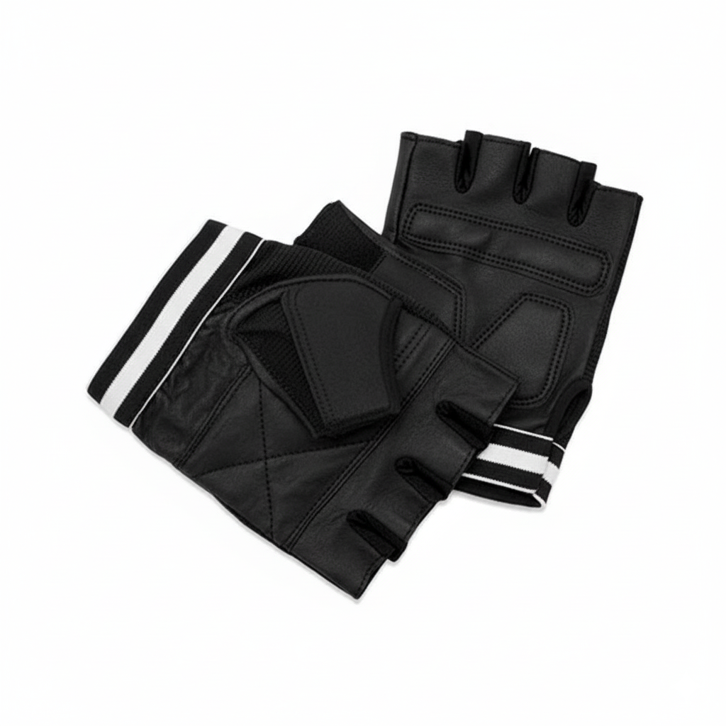 REX 309-BK Premium Black Weight Lifting Gloves – Leather Padded Training Gloves for Men & Women | Comfort Fit - view 9