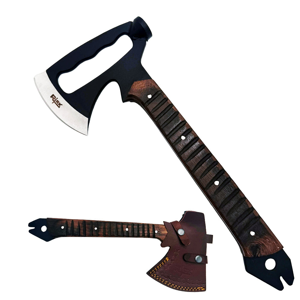 RT 1202 14 inch Rtek Wood Multi Tool Hammer Tactical Axe with Leather Sheath - view 4
