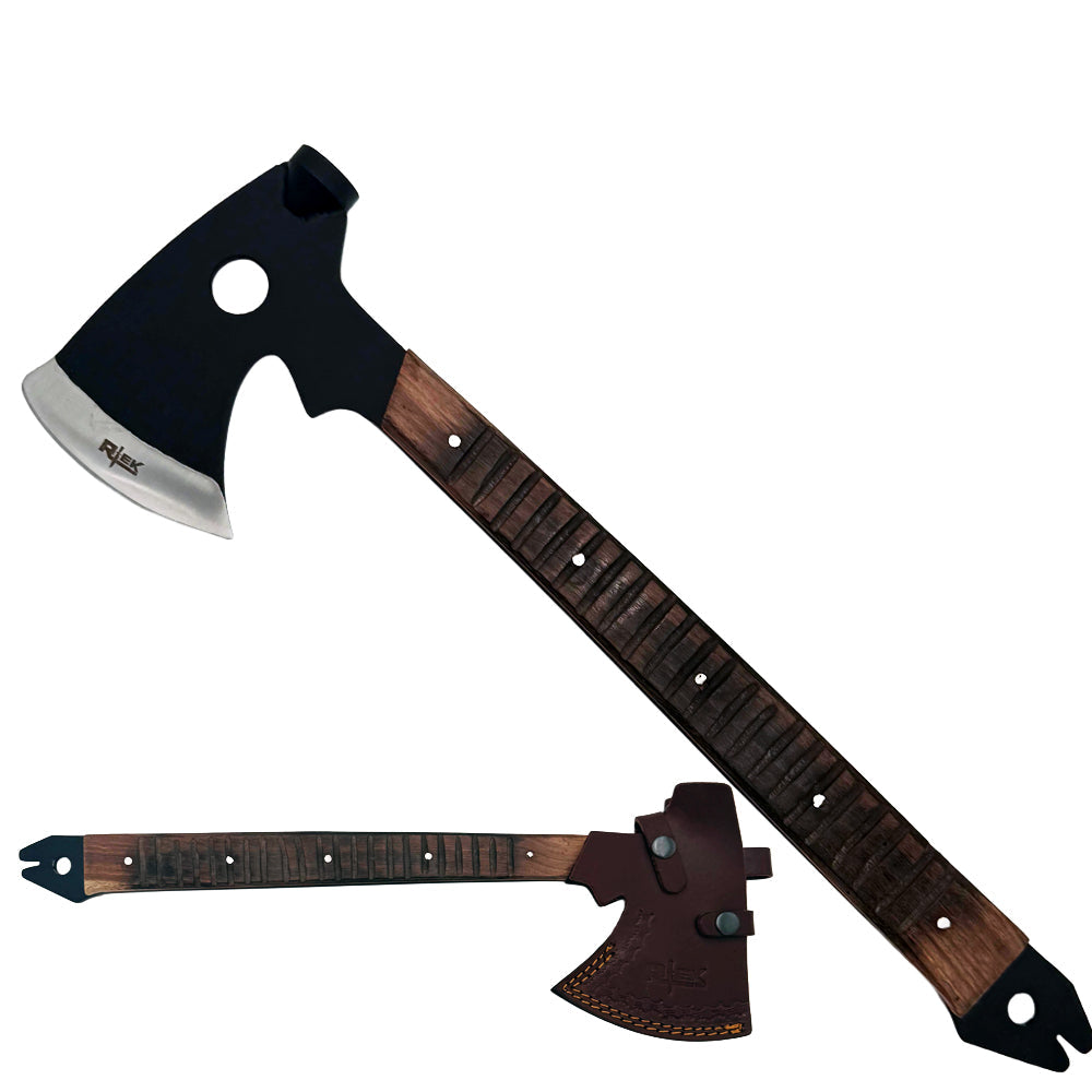 RT 1203 19 inch Rtek Wood Multi Tool Hammer Tactical Axe Hatchet with Leather Sheath - view 4