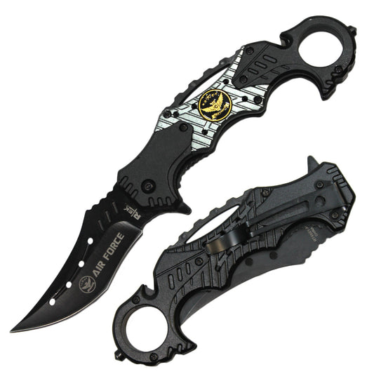 RT 4501-AF 5" Rtek Air Force Servicemen Assist-Open Karambit Tactical Rescue Knife - Bladevip