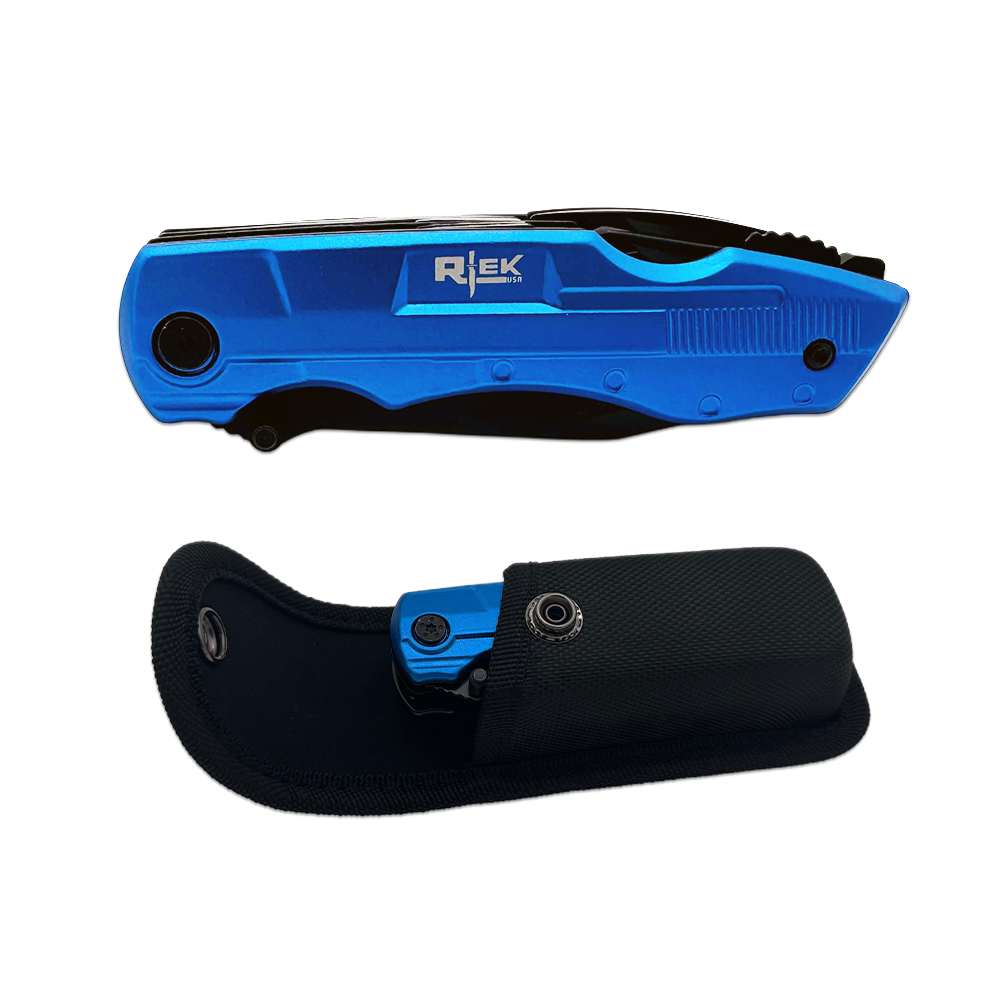 RT 8219-BL Rtek 4.5 inch Multi Tool Pocket Knife with Pliers Bottle Opener Screwdrivers & Sheath - view 3