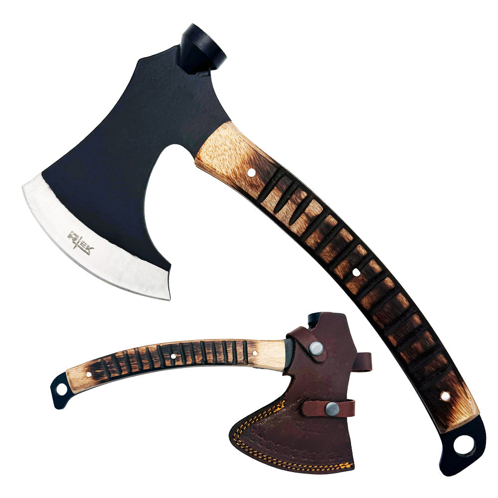 RT 1204 12 inch Rtek Wood Multi Tool Hammer Tactical Axe Hatchet with Leather Sheath - view 4
