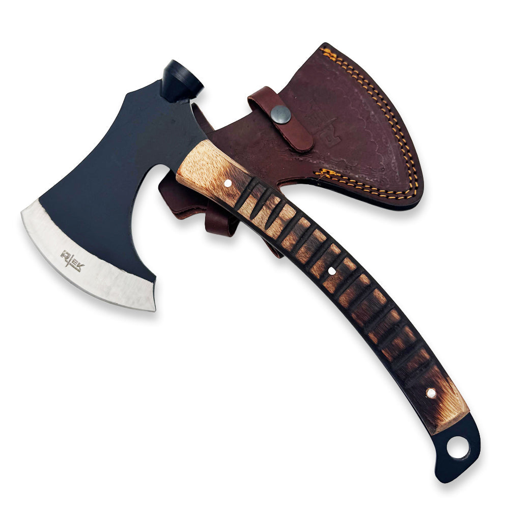 RT 1204 12 inch Rtek Wood Multi Tool Hammer Tactical Axe Hatchet with Leather Sheath - view 2