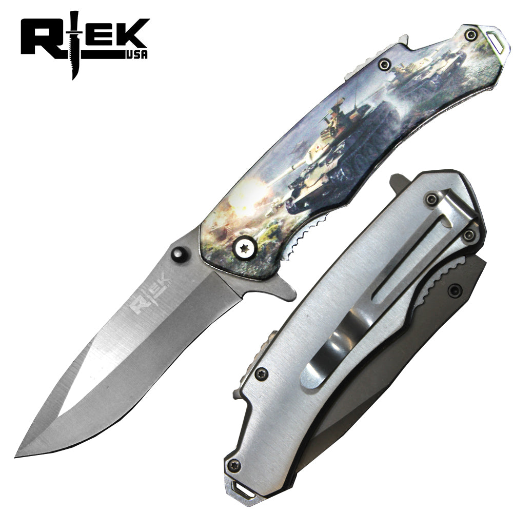 RT 4773-AR 4.5" Rtek Tactical Serviceman Assist-Open Knife with Bottle Opener & Glass Breaker - Bladevip