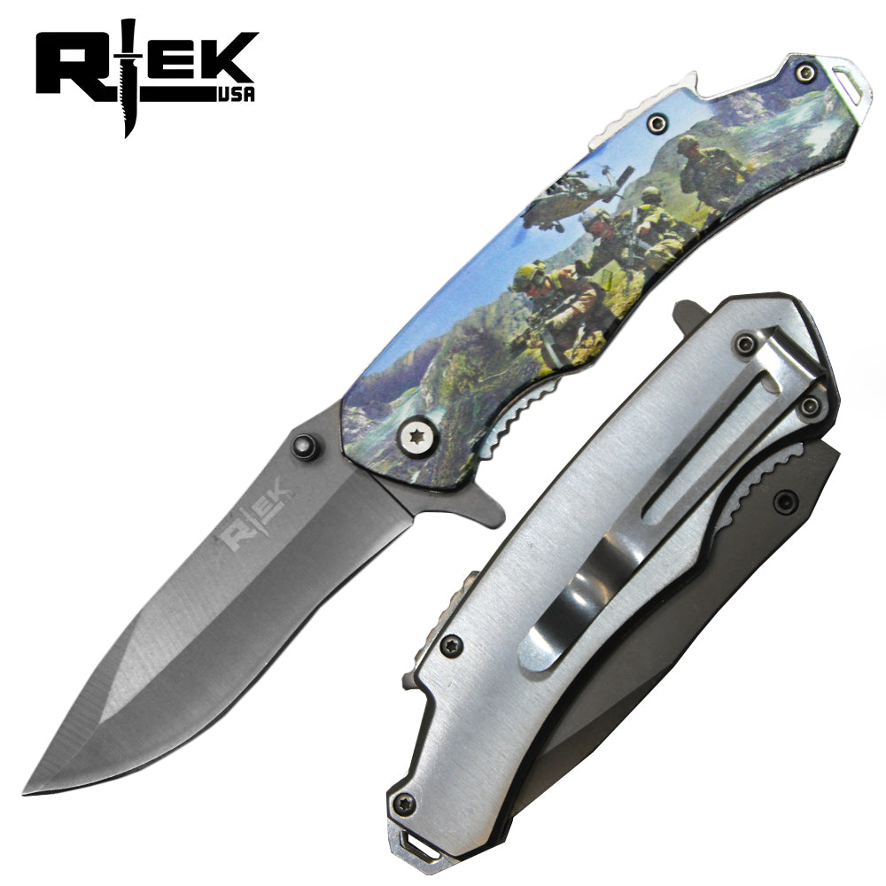 RT 4773-MA 4.5" Rtek Tactical Serviceman Assist-Open Knife with Bottle Opener & Glass Breaker - Bladevip