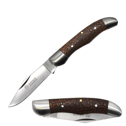 RW 1025 4" Rosewood Handcrafted Handle Folding Knife