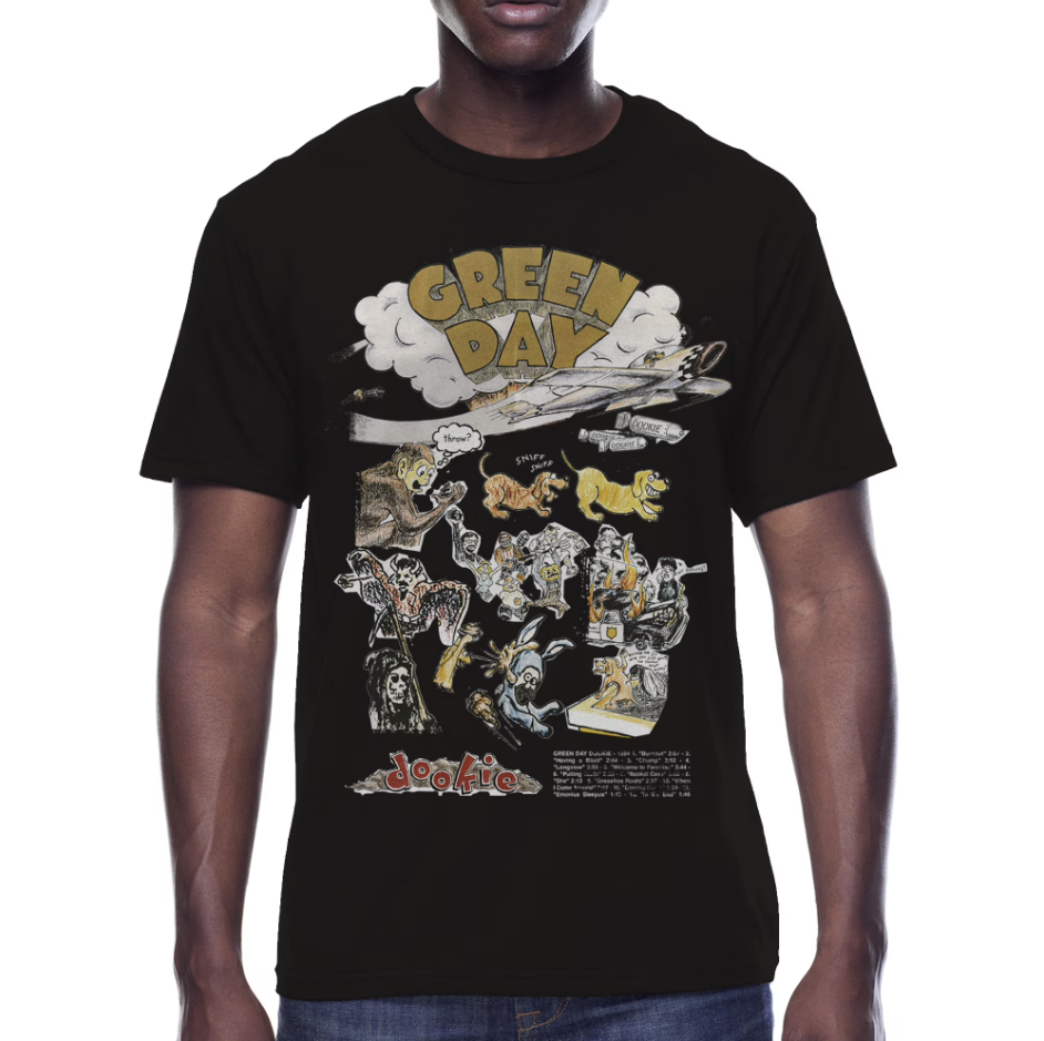 Men's Green Day Dookie Album Graphic Tee T-Shirt