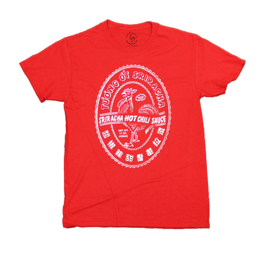 Men's Red Sriracha Sauce Graphic Tee T-Shirt
