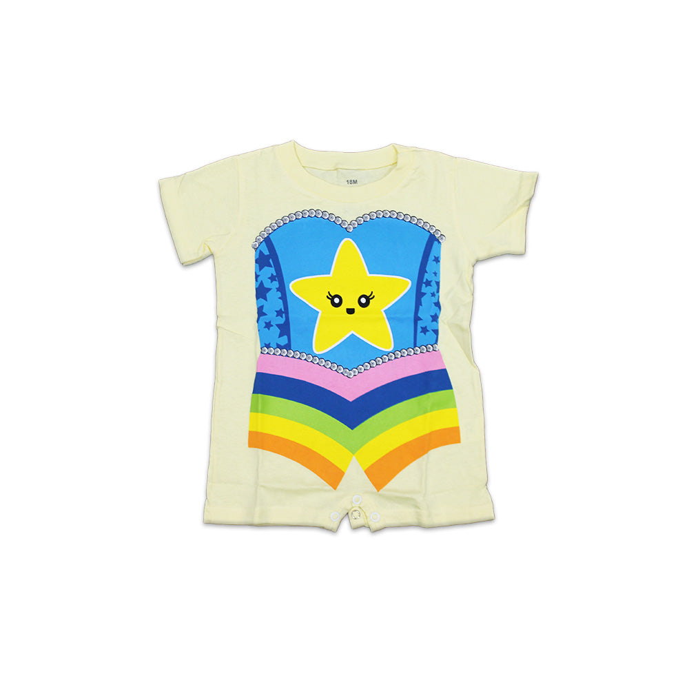 Baby Infant Star Graphic Yellow Romper (Copy) - Bladevip