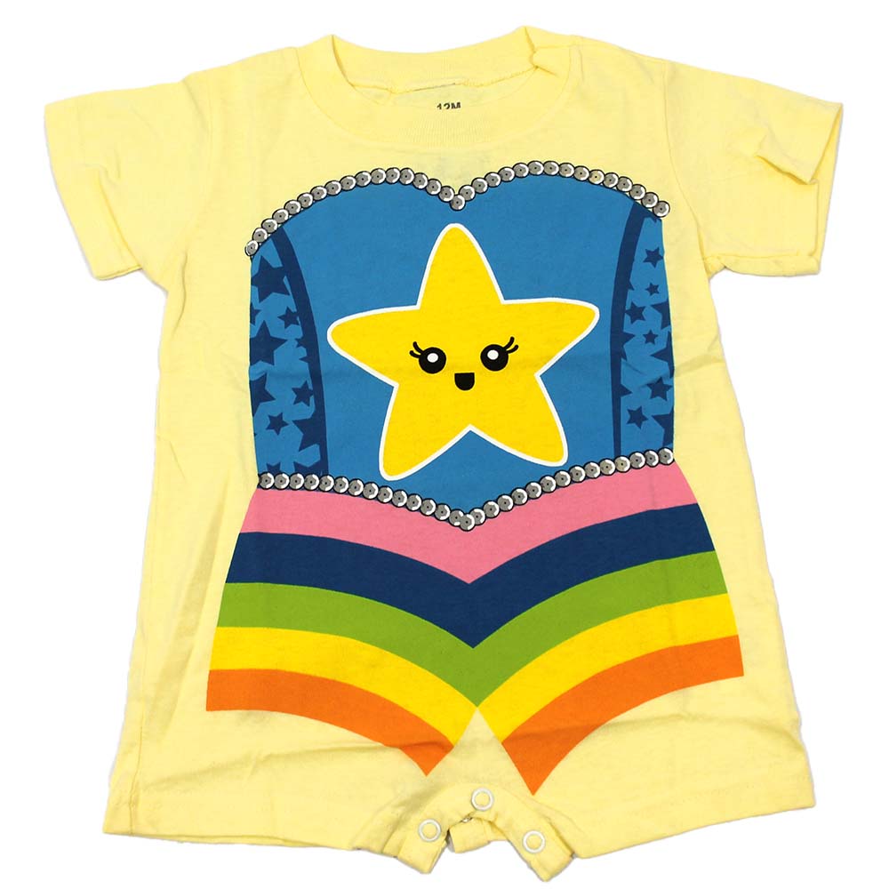 Baby Infant Star Graphic Yellow Romper (Copy) - Bladevip